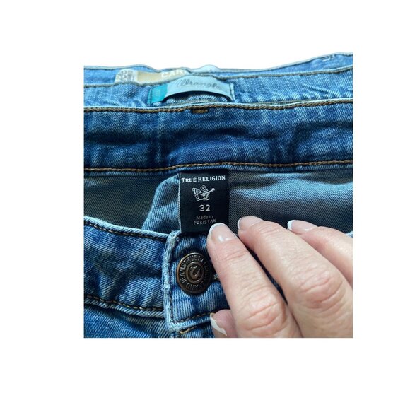 True Religion Halle High Rise Super Skinny Front Yoke Jeans Blue Size 32 Classic - Picture 3 of 16